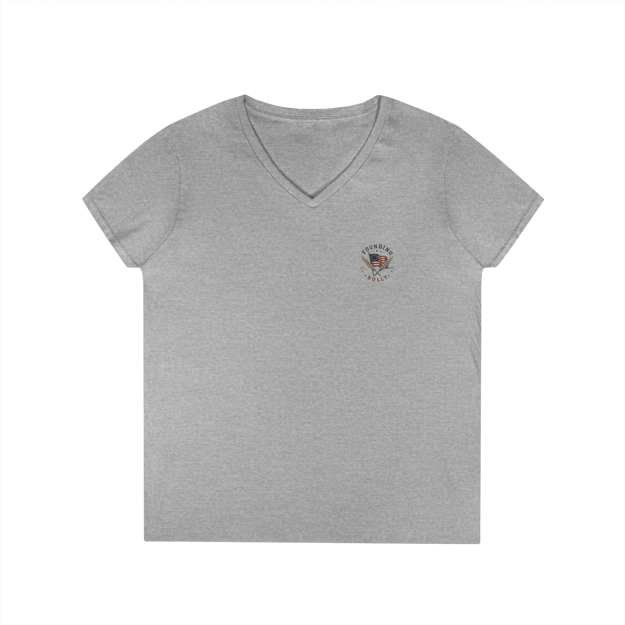 Betsy Ross Flag | 1776-2026, 1 Month to Create 250 Years to Endure | Ladies V-Neck T-Shirt