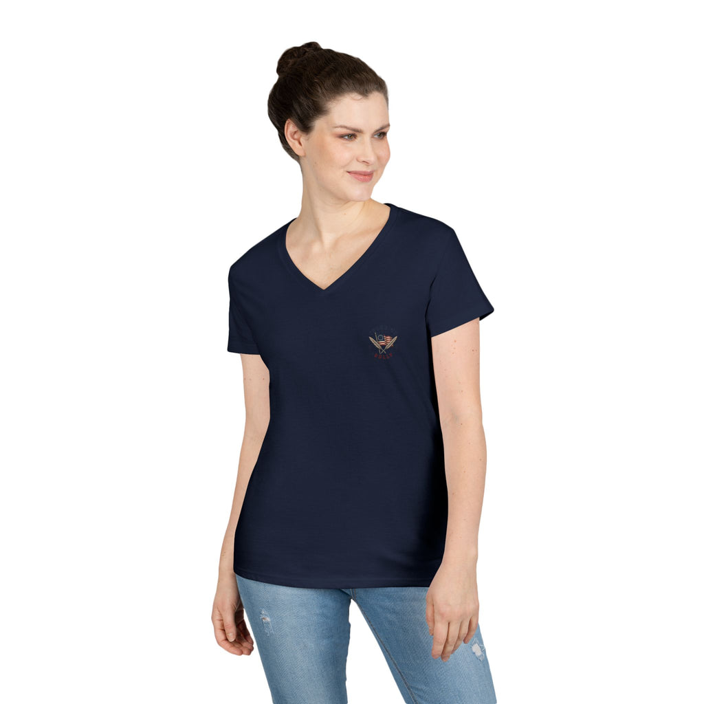 Fivty-Six Names. One Inkwell | Ladies V-Neck T-Shirt | 250th Anniversary | Limited Edition