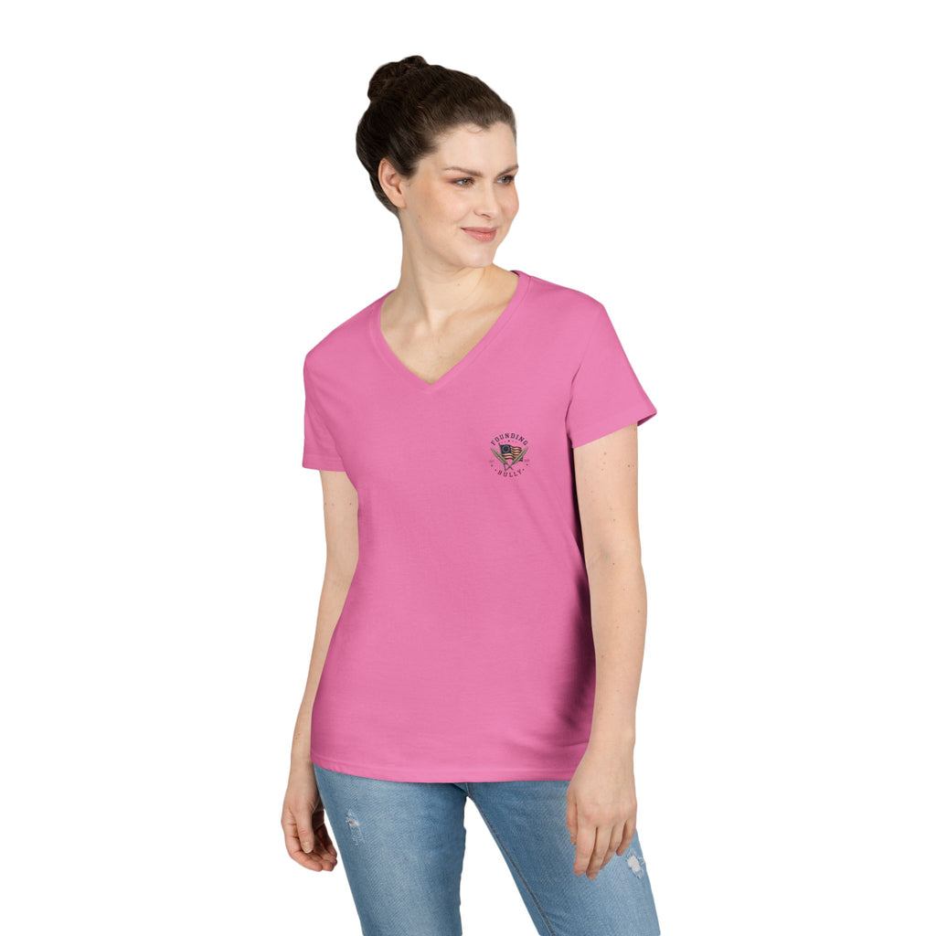 Fivty-Six Names. One Inkwell | Ladies V-Neck T-Shirt | 250th Anniversary | Limited Edition