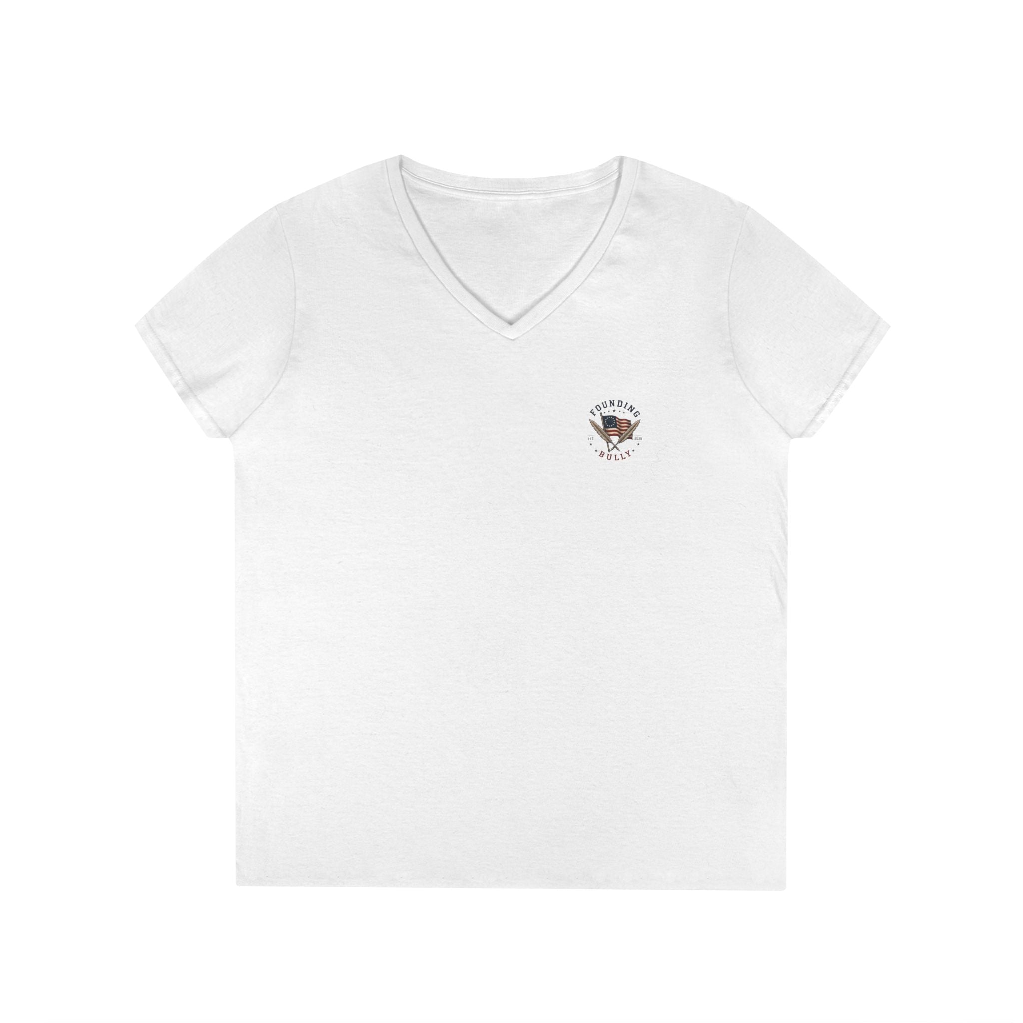 Liberty Bell "Rung Until It Broke" Shirt| 1776 American History Graphic Tee | Ladies V-Neck T-Shirt