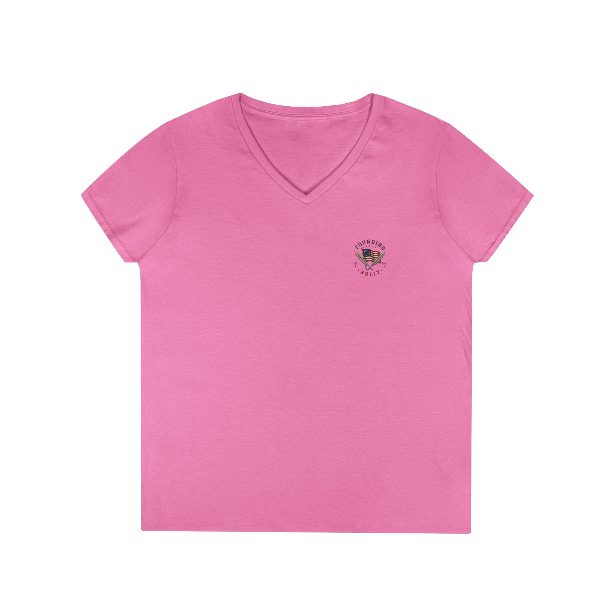 Betsy Ross Flag | 1776-2026, 1 Month to Create 250 Years to Endure | Ladies V-Neck T-Shirt