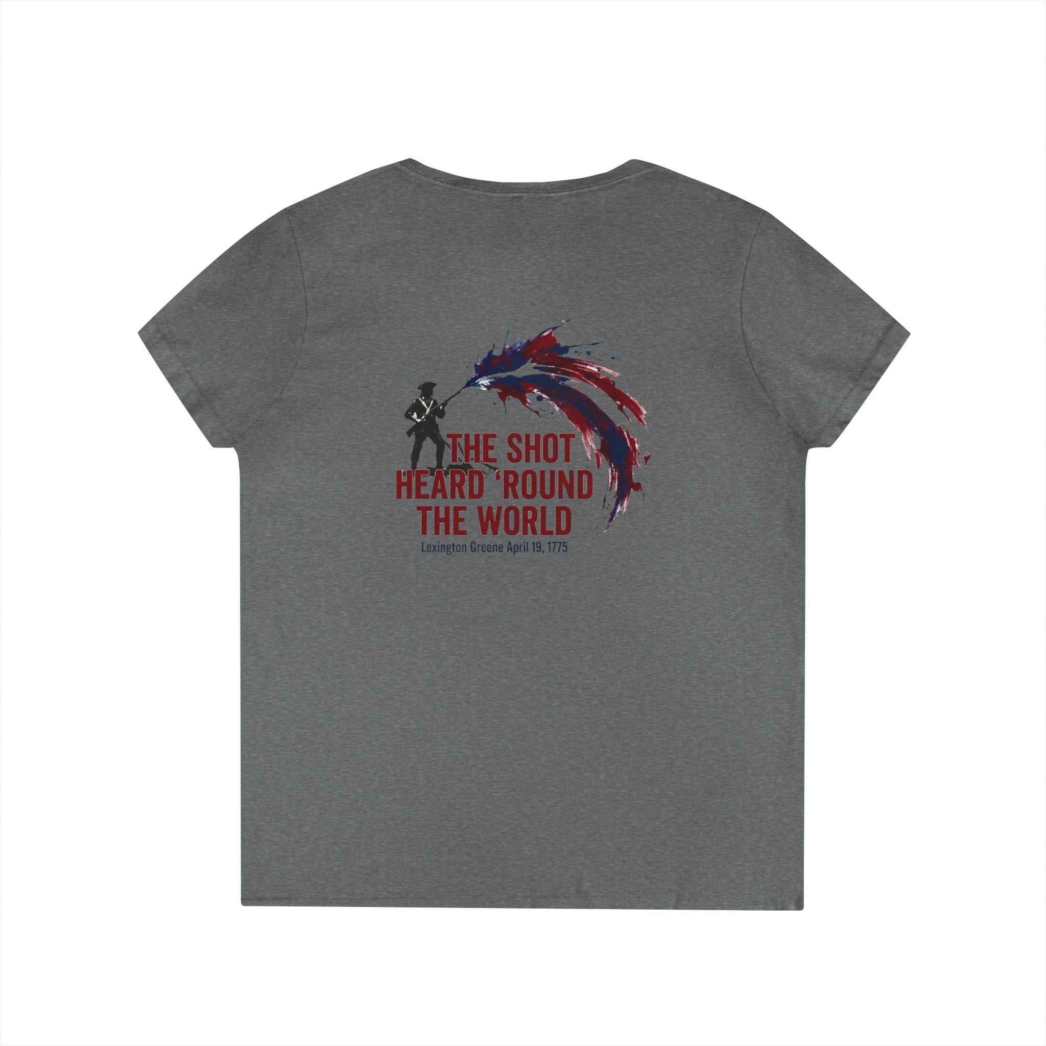 The Shot Heard 'Round The World Ladies V-Neck T-Shirt | 250th Anniversary | Limited Edition